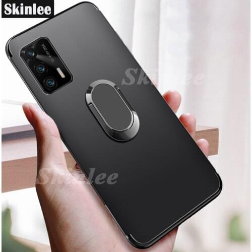 Skinlee Case For Realme GT 5G Thin Back Matte With Magnetic Attraction Ring Soft Cover For Realme GT Case