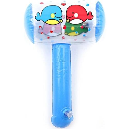 Cute Cartoon Inflatable Hammer Air Hammer With Bell Random Color Wholesale Kids Children Blow Up Noise Maker Toys 1Pc