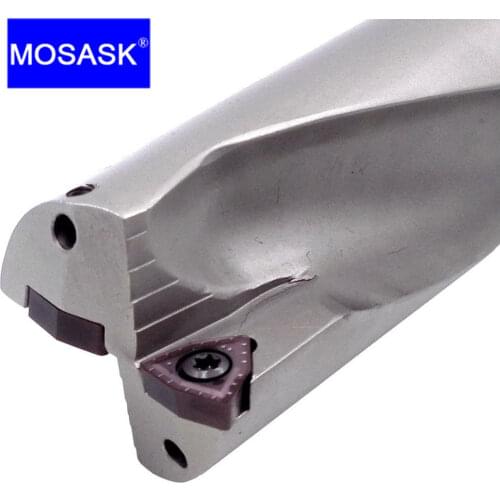 MOSASK D2 WC Hole Drilling 15 16 18 20 mm CNC Lathe Machining Center WCMX 0302 0402 Abandon Metal Drilling Tools U Fast Drills