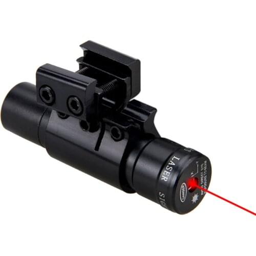 Tactical Outdoor Hunting Red Dot Laser Sight with 20mm/11mm Rail Mount Optical Collimator Pistol Airsoft Shooting Accessories