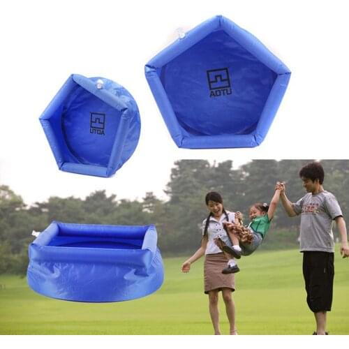Outdoor Foldable Bucket Water Container Outdoor Camping Fishing Inflatable Collapsible Portable Water Bags Container #P2