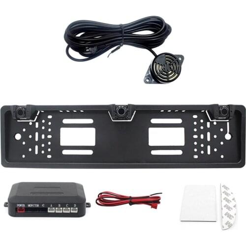 Universal DC 12V license plate frame parking reverse sensor frame for car number Plate Sensor Kit Reverse Accessories Eu Europe