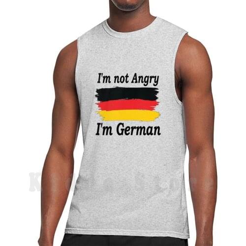 I'm Not Angry I'm German , Germany Flag , Best Friend Gift , Funny Humor Tank Tops Vest 100% Cotton Brandenburg