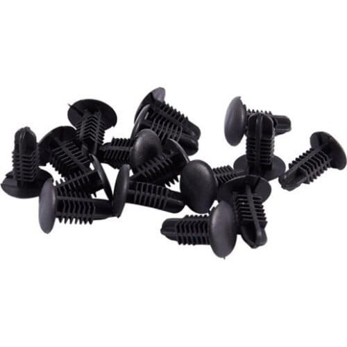 16Pcs Plastic Rivets Clip 4mm x 5mm x 15mm Black