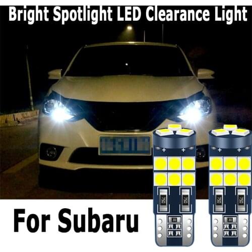 2pcs Car LED Clearance Lights W5W T10 194 Bulb Lamp For Subaru Legacy Forester Impreza Outback Tribeca Crosstrek XV BRZ WRX STI