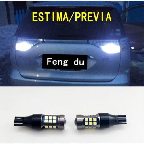 2pcs For 2000-2021 Toyota ESTIMA PREVIA Reversing Light High Bright LED Car Auxiliary Bulbs Back wave light W16W T15