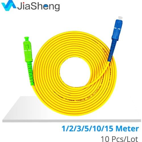 10PCS/box SC/ APC-SC /UPC Simplex singlemode LSZH Optic Patch Cord Cable 3.0mm FTTH fiber optic jumper