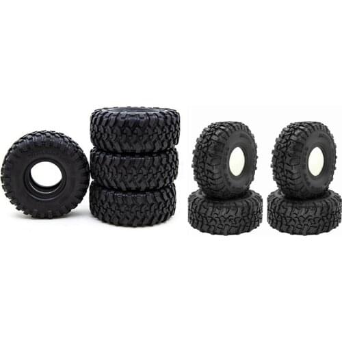 4PCS 120MM 1.9Inch Rubber Tyres Wheel Tires for Axial SCX10 90046 AXI03007 & 4PCS 118mm Rubber 1.9 Inch Wheel Tire Tyre