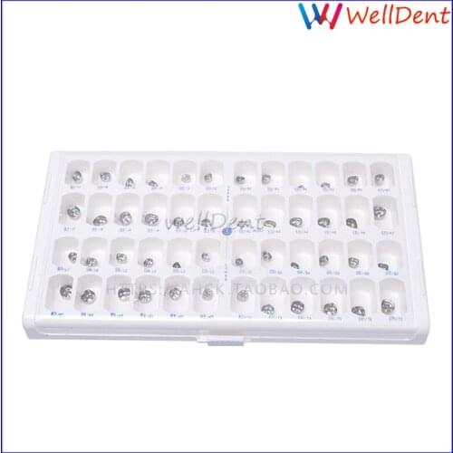 48pcs High Quality Dental Children Crown Metal Premature Preformed Tooth Crown Stainless Steel Accurate Temporary Crown