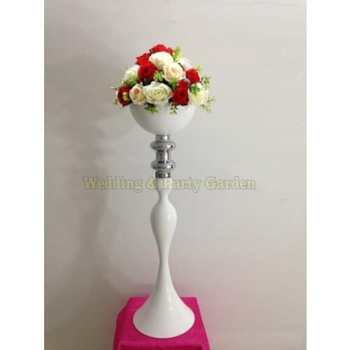 80cmTall White Wedding Flower Vase,Wedding Decoration,Table Centerpiece Flower Stand 10 pcs