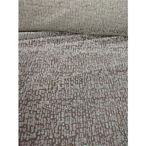 Fast shipping by DHL (5yards/lot) African french lace fabric high quality YG-82 with glued glitter in cream white color