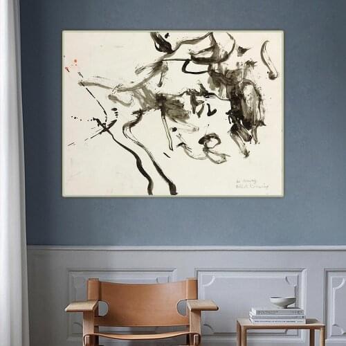 Citon Willem De Kooning《Untitled to Henry Bill de Kooning》Canvas Oil Painting Poster Picture Wall Hanging Decor Home Decoration