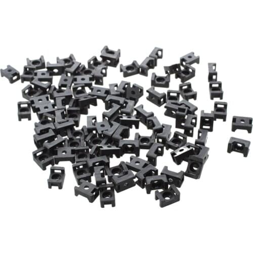 JFBL Hot Black 4.5mm Width Cable Tie Base Saddle Type Mount Wire Holder 100Pcs