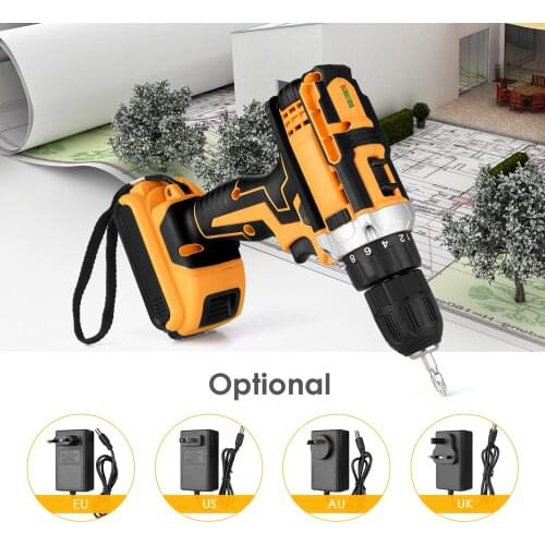 21V Cordless Electric Drill with 3/8 Inch Chuck Mini Handheld Power Drill & Screwdriver with LED Work Light 2-variable Speed