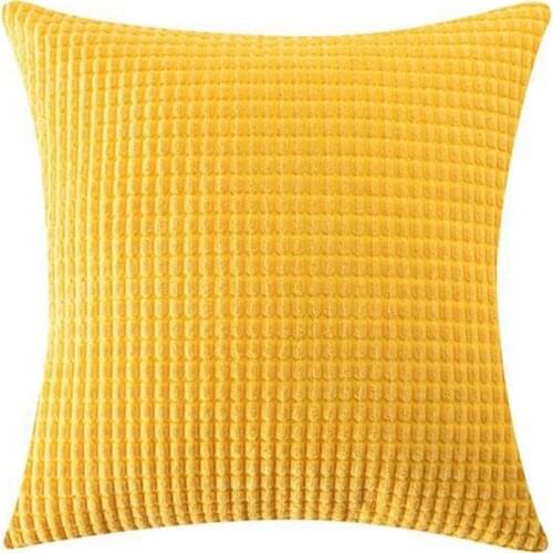Flannel Cushion 45X45 Solid Color Throw Pillow Square Home Decoration Cushions For Living Room Bedroom