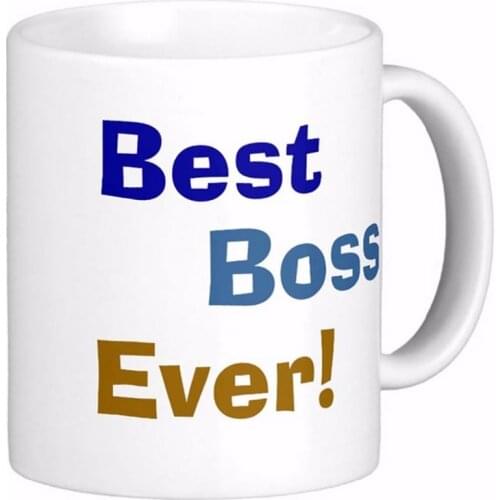 Best Boss Ever Two Tone White Coffee Mugs Tea Mug Customize Gift By LVSURE Ceramic Mug Travel Coffee Mugs