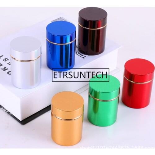100pcs Mini Box jewelry Storage Box Plastic Aluminum Tea Can Small Travel Portable Container Small Jar Coffee Caddy Organizer