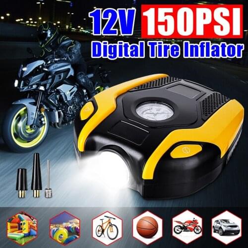 DC 12V Mini Light Air Pump 35L/min 150PSI 150W Strong Power USB Recharge Portable For Outdoor Air Bed Inflatables Quick Inflate