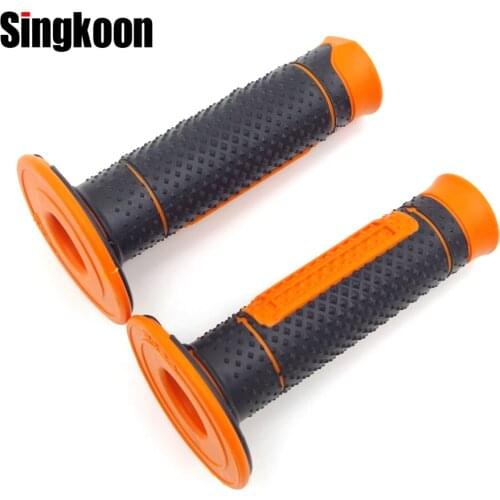 7/8" 22mm Motorcycle Rubber Hand Grips Handlebar Gel For KTM 505SXF 505XCF 525SX SXR XC XCW 525EXCR EXC SIX DAYS 200 EXC 200