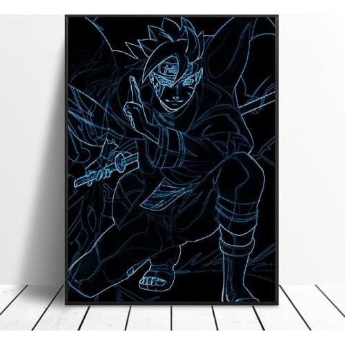 Neon Boruto Canvas Painting Wall Art Pictures prints home decor Wall poster decoration for living room