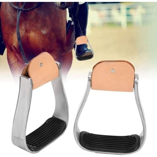 New Aluminum Cushioned Western Stirrups Inner Width 120 mm Horse Riding Stirrups Equestrian Supplies Equestrian Gift for Men