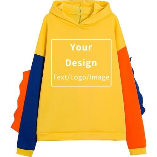 New Winter Autumn Kpop Patchwork Sweatshirts Custom Your Own Hoodie Dinosaur Fashion Womens Loose Plus Size Pullovers Leisure