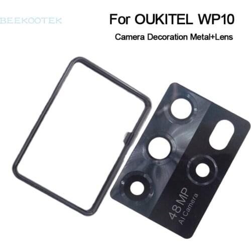 New Original OUKITEL WP10 Back Rear 48MP AI Camera Lens Glass Cover Decorative Frame For OUKITEL WP10 5G 6.67‘’ FHD Cell Phone