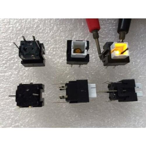 Original new 100% with LED light touch switch 13AL-090-0000 12*12 with yellow light