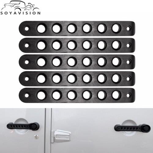 Front Rear Door Grab Handle Inserts Cover for Jeep Wrangler JK JKU Unlimited Rubicon Sahara 2007-2017