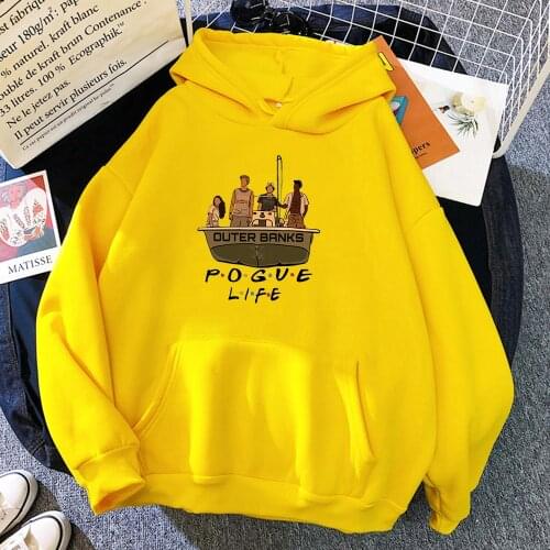 Outer Banks Pogue Life Hoodie Casual Hoody Fashion Cartoon Streetwear Sweatshirt Printing Hoodies Vintage Winter Clothes Women