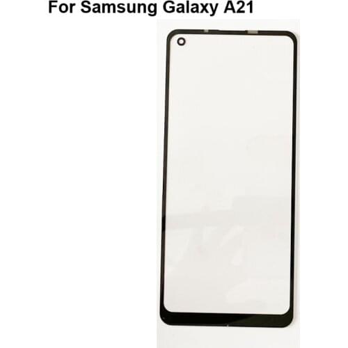 1PC For Samsung Galaxy A21 Touch Screen Glass Digitizer Panel Front Glass Sensor For Galaxy A 21 SM-A215F/DS Without Flex