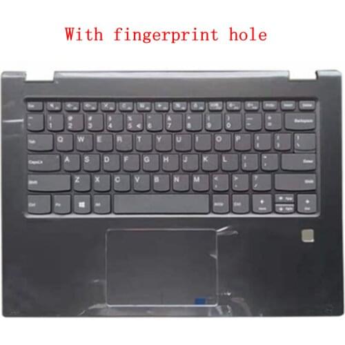 US New For Lenovo Flex 5-14 Yoga 520-14IKB Upper Case Palmrest Cover Keyboard With English BacklightKeyboard Touchpad