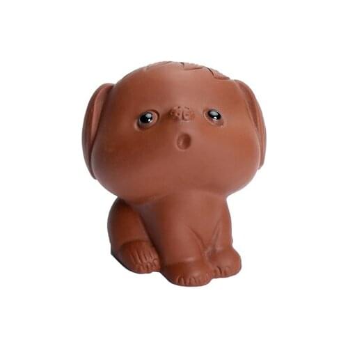 Creative Boutique Purple Sand Tea Pet Ornaments Zodiac Dog Cartoon Lucky Cute Mini Tea Play Tea Table Decoration Kung Fu Teaware