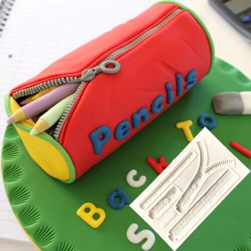 Zipper Shape Silicone Fondant Cake Decorating Tools Sugarcraft Cookie Cupcake Chocolate Baking Mold