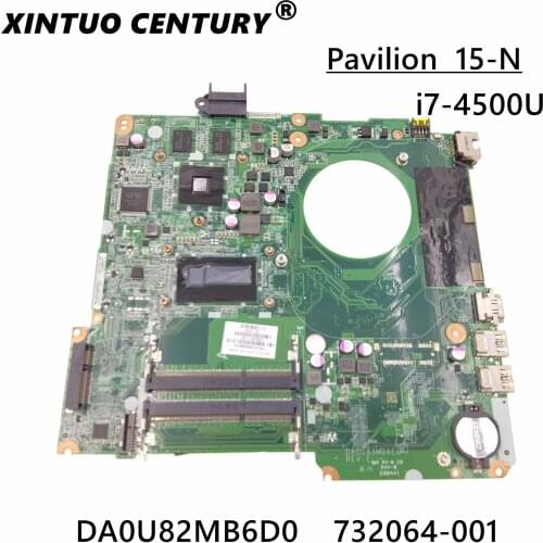 High quality For 15-N 15-N005TX 15-N028TX Laptop Motherboard 732064-001 WITH SR16Z i7-4500U DA0U82MB6D0 100% Full tested
