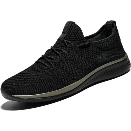 2019 Mesh mens shoes Breathable casual shoes Lightweight Tenis hombre sneakers Spring Summer lace-up comfortable flat footwear