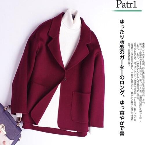 Coat Winter Women Autumn 200% Wool Coat Korean Double Sided Cashmere Jacket Ladies Woolen Casaco Feminino Hiver 209977