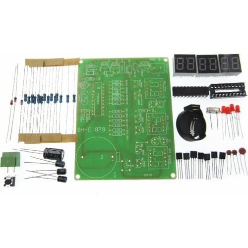 10pcs DIY Kits AT89C2051 Electronic Clock Digital Tube LED Display Suite Electronic Module Parts and Components DC 9V - 12V