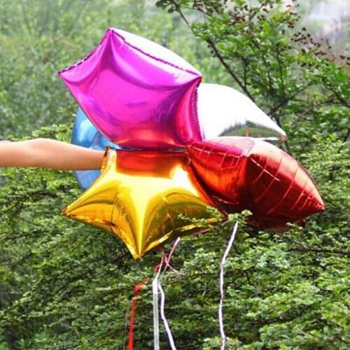 10pcs/lot Foil Star Shape Balloon Metallic For Wedding Birthday Party Inflatable Ballons Decoration Globos Metalicos