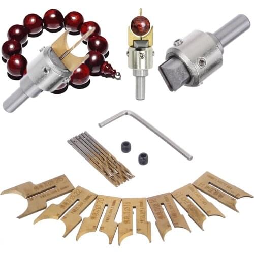 16Pcs Wood Bead Maker Beads Drill Bit Milling Cutter Woodworking Tool