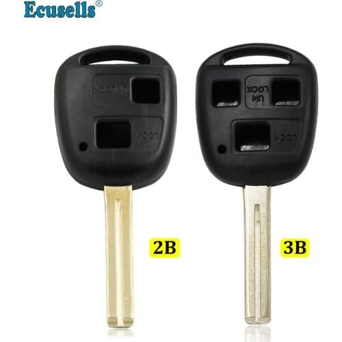 2/3 button replacement blank remote key shell for Lexus RX300 LS400 LS430 ES330 SC430 IS300 LX470 RX330 RX350 GS300 TOY48 UNCUT