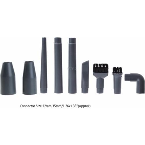 9Pcs Vacuum Cleaner Accessories Multifunctional Corner Brush Set Plastic Nozzle