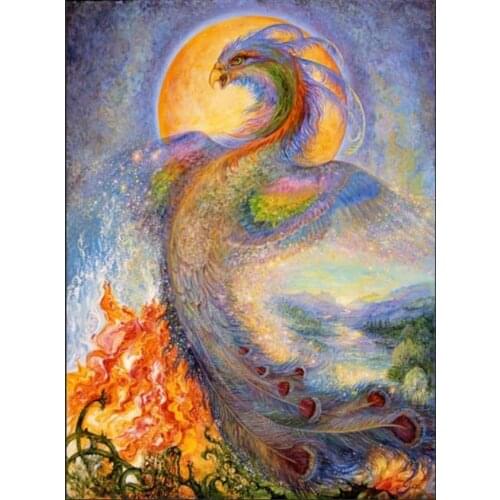 Bird diamond painting phoenix dimond embroidery full square fairy diamant rhinestone picture oil paint by numbers fantasy wall