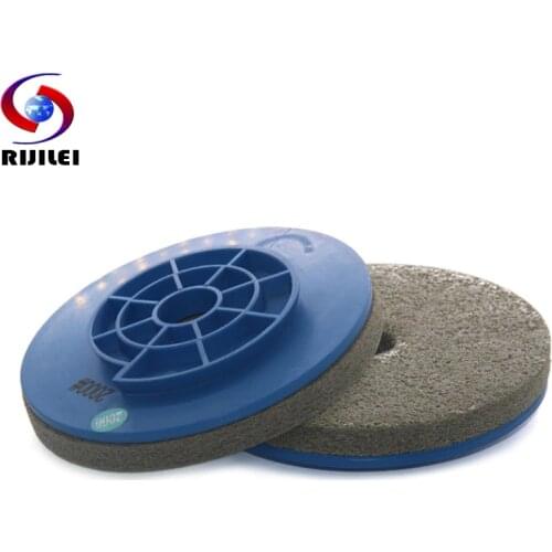 RIJILEI 4"5"6" inch Snail lock diamond edge polishing pads for polishing stone Nylon Sponge Edge Chamfering grinding disc