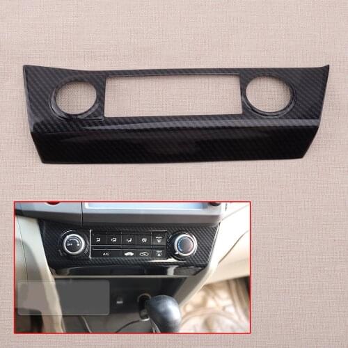 Car Carbon Fiber Style Console AC Switch Control Panel Trim Cover ABS Fit for Honda Civic 9th 2012 2013 2014 2015