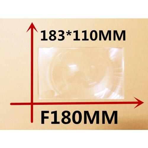 Free shipping 183*110MM fresnel lens DIY projection 7 Inch Mobile phone Fresnel Lens Focal length 180mm Lines from 0.3mm lens