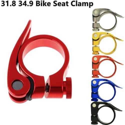 Bicycle Quick Release Seatpost Clamp Colorful Aluminum Alloy Saddle Tube Clamp 34.9 Seat Clamp 31.8