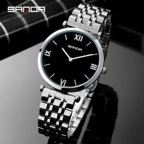 SANDA Premium Business Quartz Men Watch Life Waterproof Stainless Steel Strap Perfect Match Gift Watches Relogio Masculino P1021