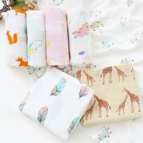 2021 Double-layer Bamboo Cotton Gauze Wrapper Baby Wrapper Quilt Baby Bath Towel Swaddle Towel Summer Newborn Blanket Diaper