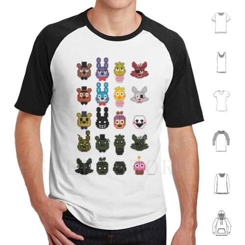 5 More Nights At T Shirt Diy Big Size 100% Cotton Five Nights At Bonnie Chica Foxy Mangle Balloon Boy Springtrap Foryouistellify